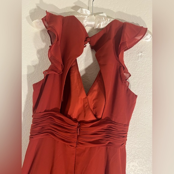 Azazie Red Maxi Dress - Picture 6 of 8